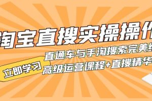 （7618期）淘宝直搜实操操作 直通车与手淘搜索完美结合（高级运营课程+直搜精华实战）