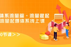 (7547期)8大体系流量篇·流量做起,电商流量起爆体系线上课(30节课)