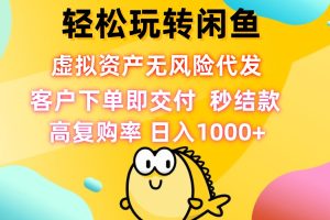 （12776期）轻松玩转闲鱼 虚拟资产无风险代发 客户下单即交付 秒结款 高复购率 日…