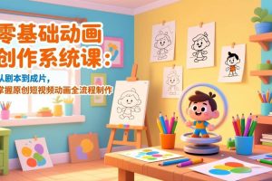 （17161期）零基础动画创作系统课：从剧本到成片，掌握原创短视频动画全流程制作
